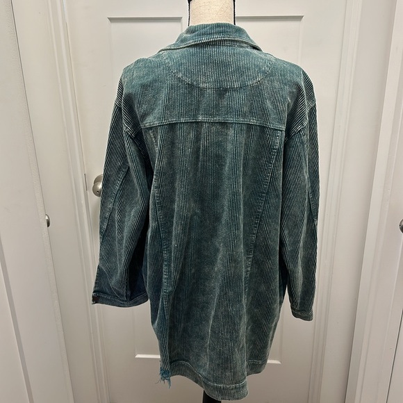 Oversized Teal Corduroy Jacket - Picture 4 of 4